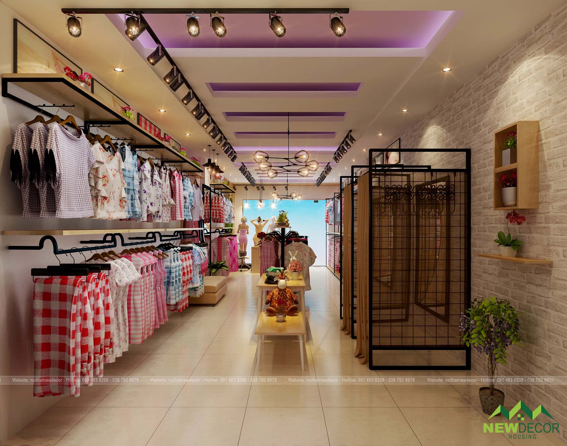 Nội thất shop quần áo nữ