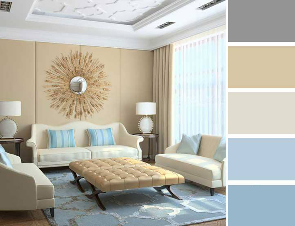 Màu sắc xanh, ghi pastel mang tính lạnh và sự đơn giản cho nội thất